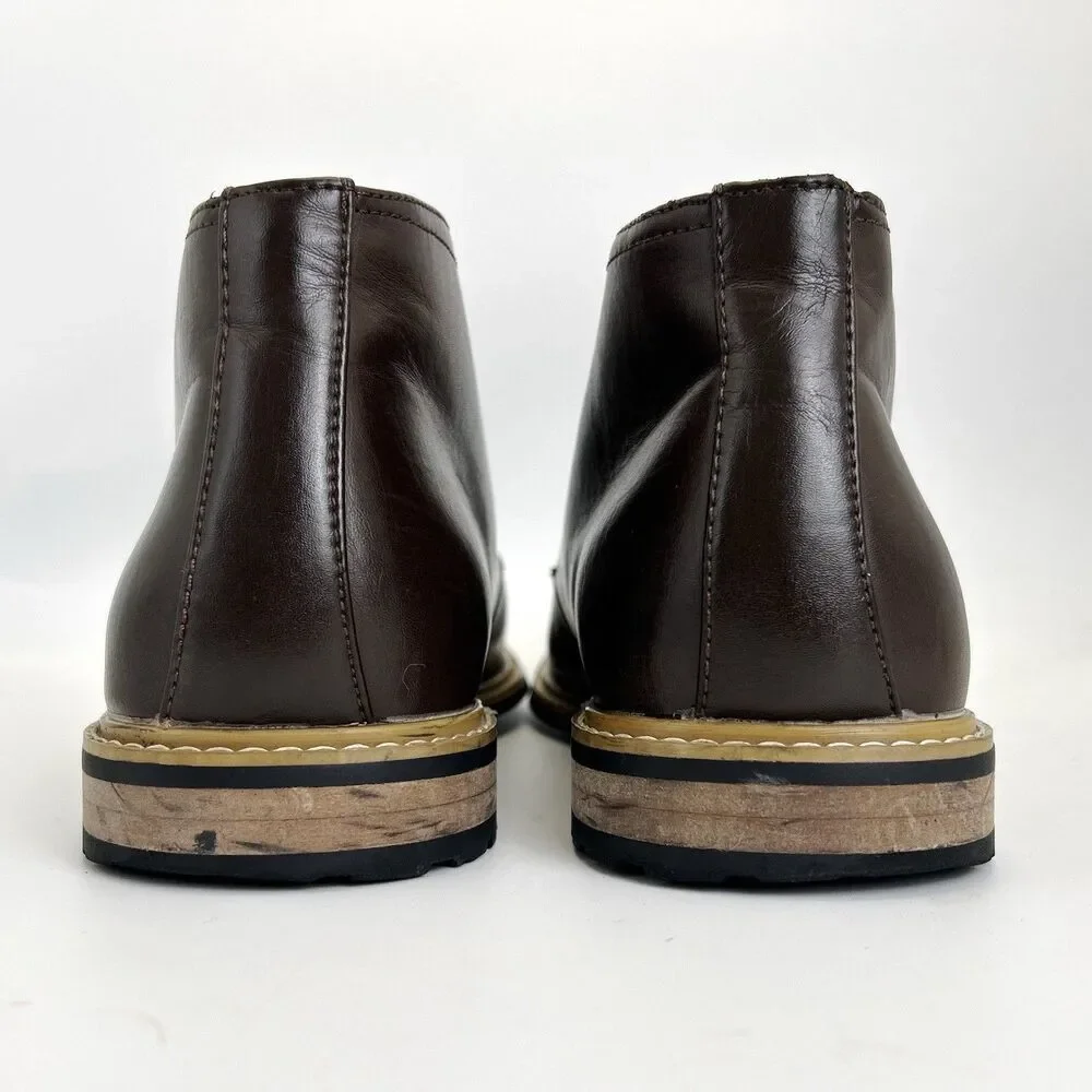 Bruno Marc Bergen 02 Chukka Ankle Boots Mens Sz 12 Brown Leather Dress Casual